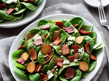 Spinach Salad with Hot Bacon Dressing