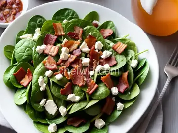 Spinach Salad with Warm Bacon Dressing
