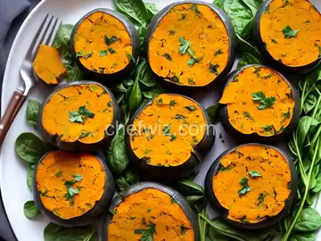 Spinach-Stuffed Butternut Squash Patties