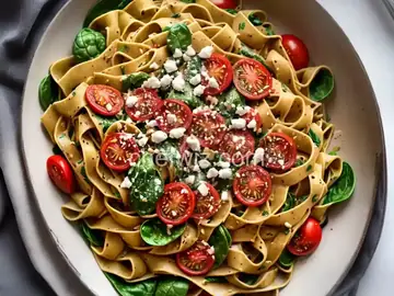 Spinach Tagliatelle with Buttery Tomato Sauce