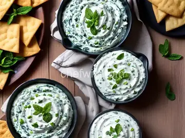 Spinach-Yogurt Dip With Sizzled Mint