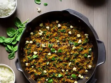 Spinach and Cauliflower Bhaji