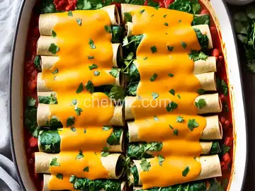 Spinach and Chicken Enchiladas
