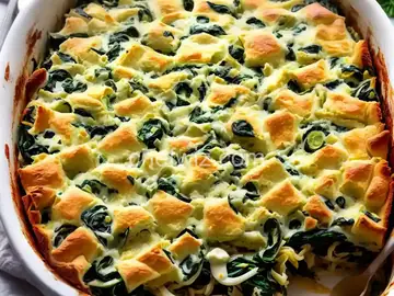 Spinach and Feta Noodle Kugel