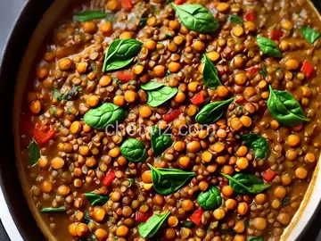 Spinach-and-Garlic Lentils