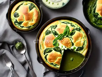 Spinach and Green Garlic Soufflé