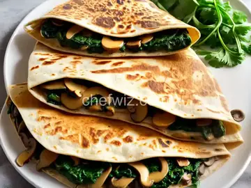 Spinach and Mushroom Quesadillas