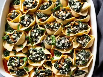 Spinach and Mushroom Stuffed Shells