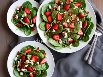 Spinach and Strawberry Salad with Warm Bacon Vinaigrette