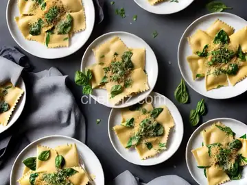 Spinach and Three Cheese Ravioli with Sugo Sauce