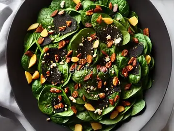 Spinach with Black Garlic