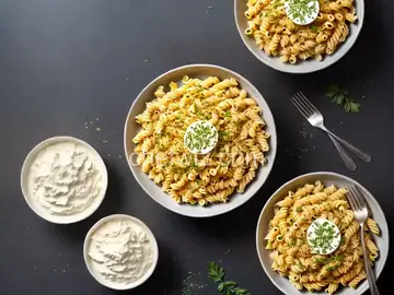 Spiral macaroni pasta