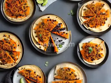 Spiralized Sweet Potato & Black Bean Quesadillas
