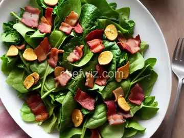 Spring Greens With Hot Bacon Vinaigrette
