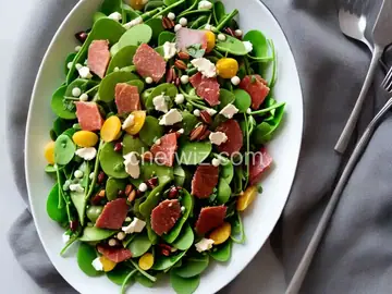 Spring Pea Salad with Jamon and Mustard Vinaigrette