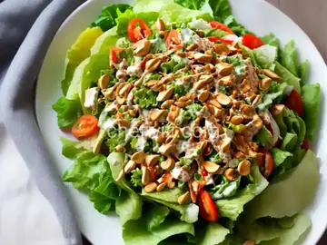 Spring Roll Salad with Peanut Dressing