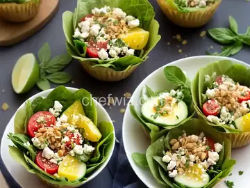 Spring Salad in Parmesan Cups