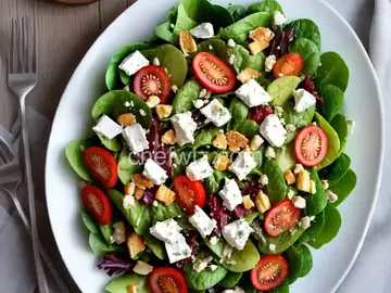 Spring Salad with Creamy Goat Cheese Dressing