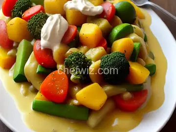 Spring Vegetable Fricassée with Saffron Cream