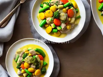 Spring Vegetable Fricassee with Saffron Cream