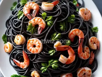 Squid Ink Pasta With Shrimp and Scallops Recipe