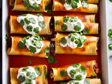 Stacked Chicken Enchiladas with Salsa Verde and Cheese
