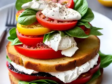 Stacked Tomato and Burrata Salad