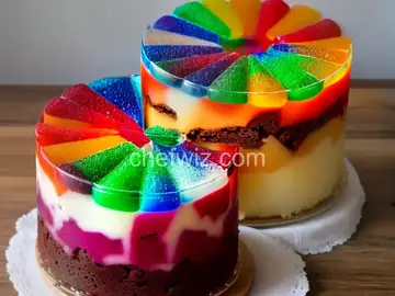 Stained Glass Gelatin Cake