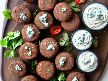 Steak Bites with Spicy Blue Cheese Cream