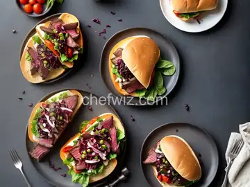 Steak Sandwiches With Roasted Tomatoes, Parmesan, and Radicchio Recipe