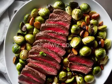 Steak and Brussels Sprouts with Scallion Butter