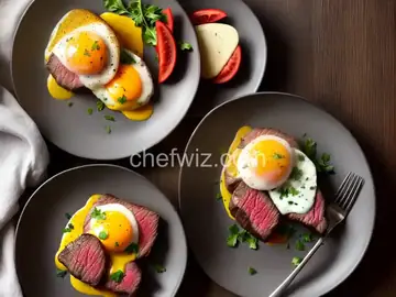 Steak and Eggs Benedict with Spicy Hollandaise