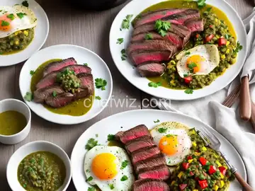 Steak and Eggs With Salsa Verde