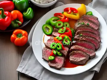 Steak with Bell Peppers