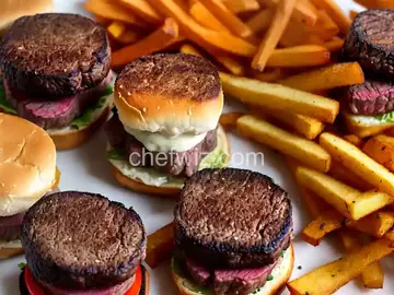 Steakhouse Sliders and Mini Steak Fries