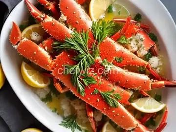 Steamed Alaska King Crab with Chardonnay-Lemon-Herb Splash