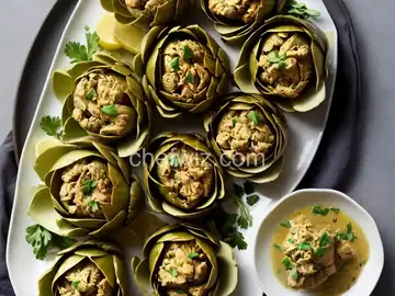 Steamed Artichokes with Garlic Butter
