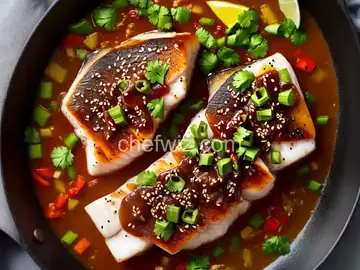 Steamed Black Cod with Soy-Chile Sauce