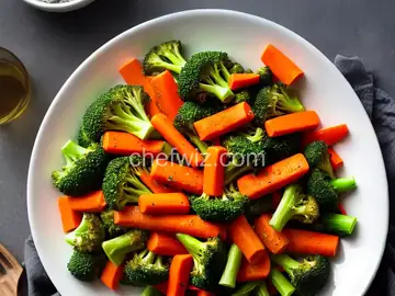Steamed Broccoli and Carrots with Lemon