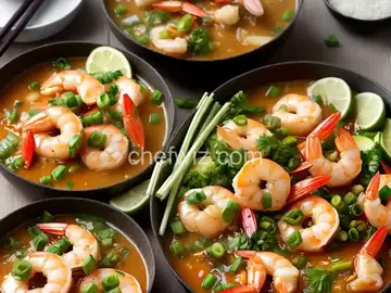 Steamed Garlic Prawns, Chinese Style