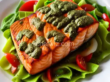 Stephan's Broiled Salmon Pesto