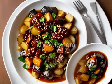 Stewy Miso Eggplant and Potatoes