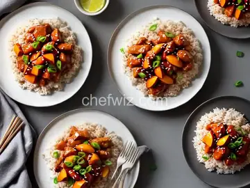 Sticky Orange Chicken with Nectarines