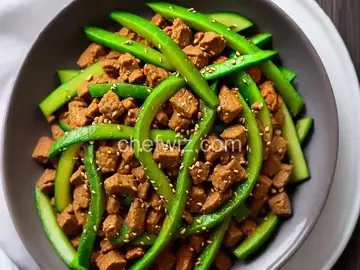 Stir-Fried Cucumbers With Spicy Ground Pork Recipe