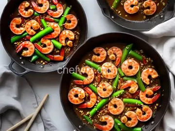 Stir-Fried Garlic and Sriracha Shrimp Recipe