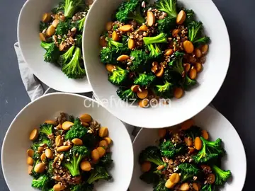 Stir-Fried Kale and Broccoli Florets