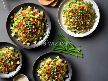Stir-Fried Kohlrabi with Bacon and Scallions