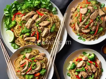 Stir-Fried Noodles With Chicken