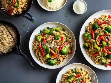 Stir Fried Pasta with Veggies