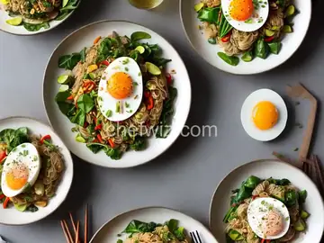 Stir-Fried Rice Noodles With Eggs and Greens